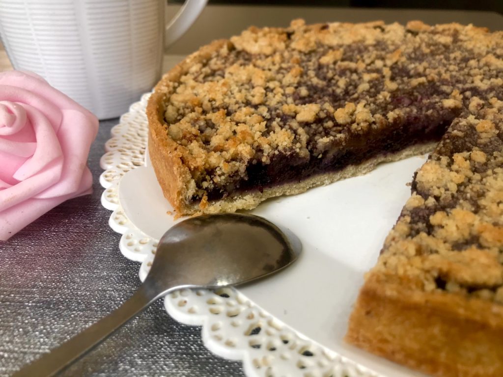 crumble myrtilles, gouter, patisseries, myrtilles